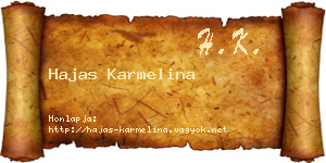 Hajas Karmelina névjegykártya